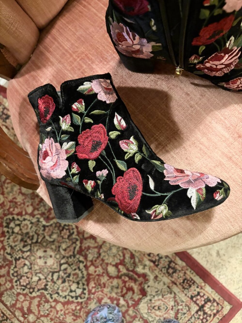 Velvet Embroided Ankle Boots by Kate Spade - Picture 3 of 5